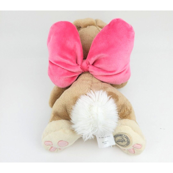 Disney Store PLUSH 10 inch Bunny with PINK ribbon Rabbit Bambi Movie Soft - Picture 8 of 12